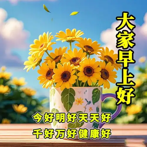 清晨吉祥如意的早上好问候语,愿你健康平安每一天
