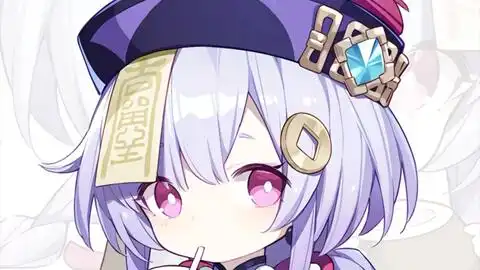 480分钟画出七七,旅行者快拉手,要被吹跑了qwq,七七是一只可可爱爱的小僵尸呀