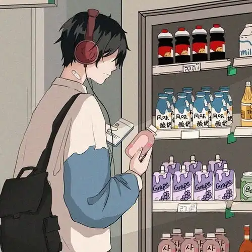 春日情侣头像动漫