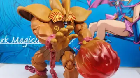 游戏王手办模型周边鉴赏美泰正版被封印的黑暗大法师艾克佐迪亚降临魔神火焱炮