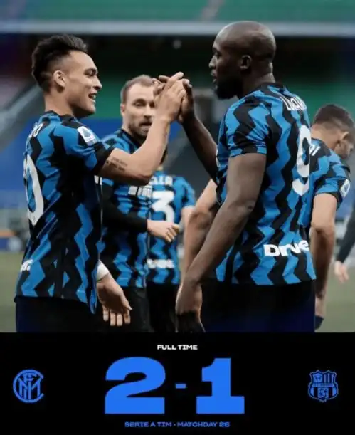 国际米兰豪取十连胜,夺冠铁如山,剑指登顶意甲之巅