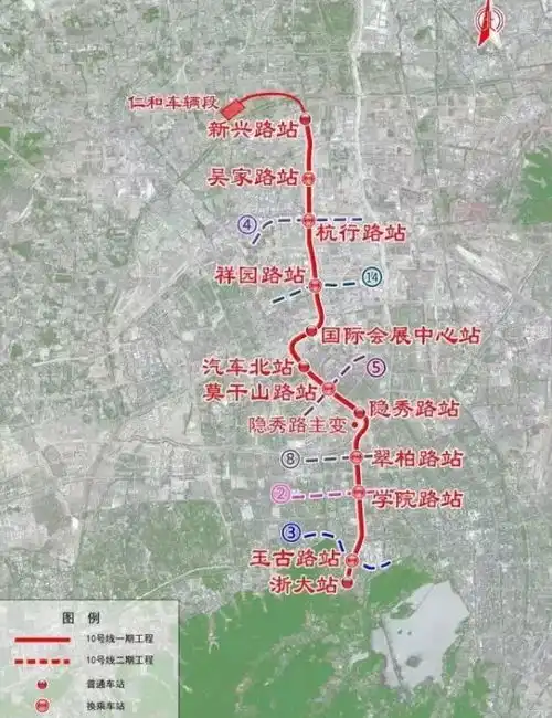 定了机场快线纳入杭州地铁三期建设,今年年底开建,亚运会前运营