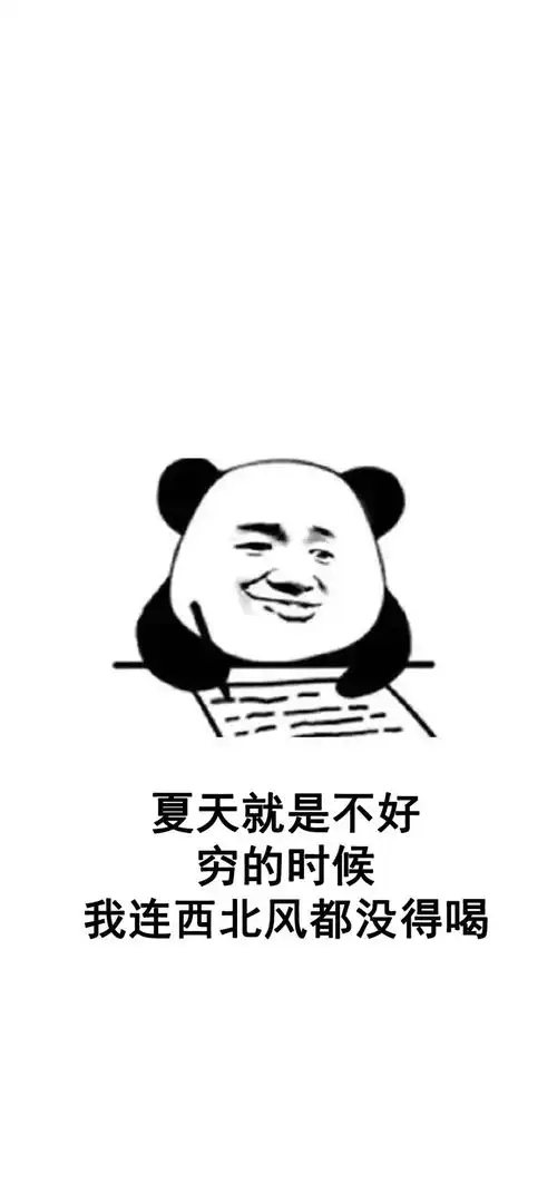 熊猫头壁纸工作五分钟,手机吃醋了,哄了两个小时