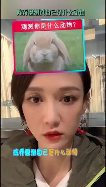 陈乔恩在线测自己是什么动物,结果被吓出表情包