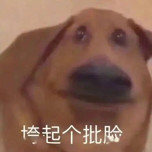 狗狗垮脸表情包拉拉个大b脸