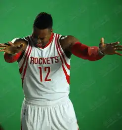 火箭拍摄定妆照哈登淡定魔兽玩自拍