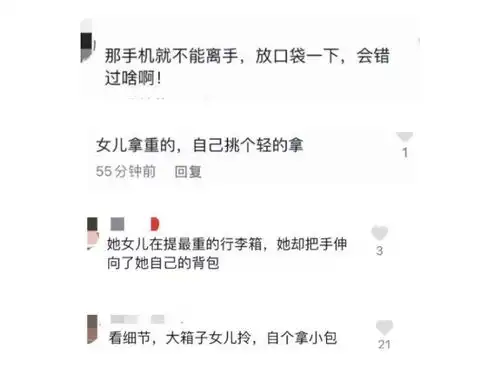 甜馨搬行李摔倒,自己却拿小包不离手机网友平时是这样带娃的