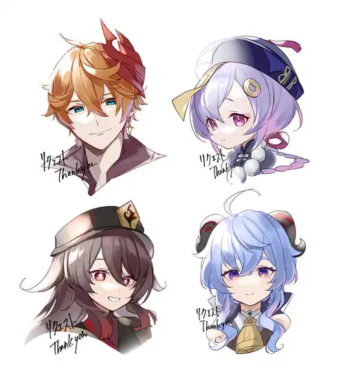 散兵x万叶q版图片原神