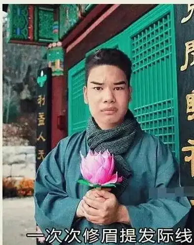 发际线男孩花四万元修了关公眉,表情包爆红全网网友明明很心疼,却忍不住想笑