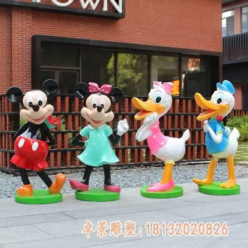 玻璃钢唐老鸭米老鼠雕塑安阳玻璃钢雕塑米老鼠制作厂
