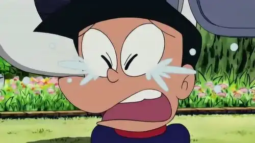 哆啦a梦大雄得到苏茜的欢心,小夫要失恋了,难过到大哭