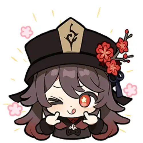 原神胡桃表情包91张无水印