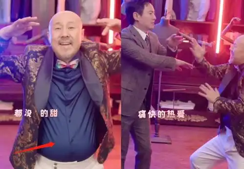 腾格尔沈腾合体跳舞撅起屁股左右摇摆好投入,打扮帅气表情滑稽