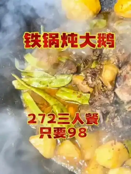 铁锅炖大鹅光听着咕嘟咕嘟咕嘟声就坐不住了同城美食滨海新区周末好食光夏日玩乐大作战塘沽铁锅炖
