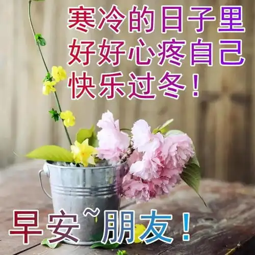 星期五早上好表情包,冬日问候,千金难买是真心,天天问候值千金