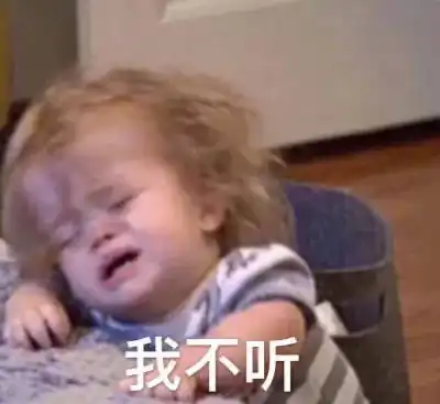 经典搞笑表情包我不听我不听