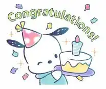 pochacco帕恰狗水彩画风sanrio静态贴纸表情包