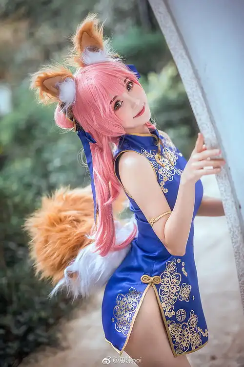 cos玉藻前旗袍我妈问我为什么一天要喝两瓶营养快线....