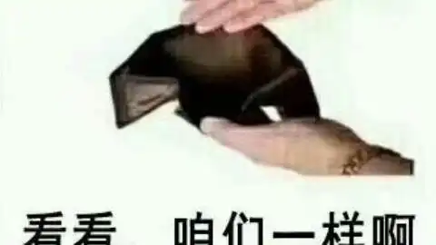 打开钱包没钱的表情包生