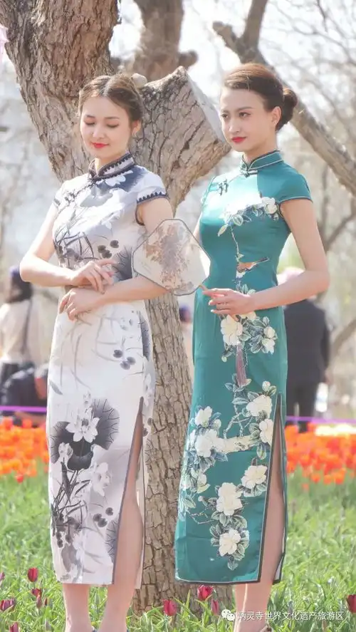 蓝色黄河遇见美影翩翩旗袍秀一人一花一世界