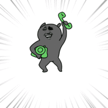 金馆长么鬼抱电话跑gif表情包在线制作