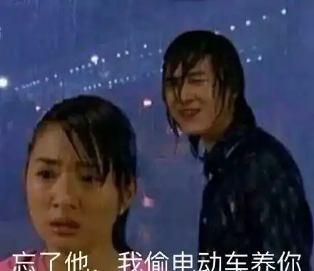 雨好大啊,像杉菜离开道明寺那天那么大