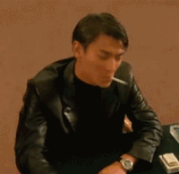 真人抽烟表情包gif