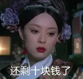 表情包的我真的一块也没有了