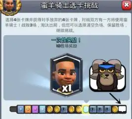 皇室战争蛮羊骑士挑战赛奖励太多花100宝石也要打