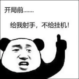 游戏表情包,给我射手,不给挂机