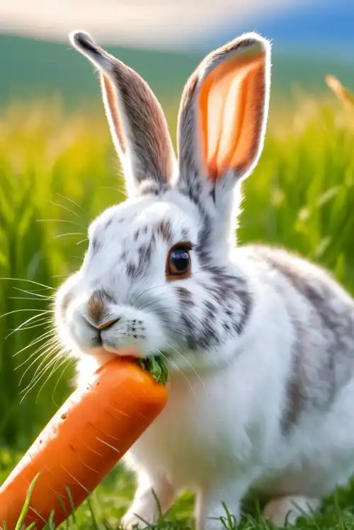 食物小兔萝卜动物兔子图片摄影图广告素材下载至来源处
