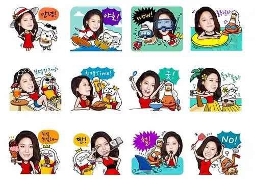 韩国高端啤酒kloud人物表情包开发系列